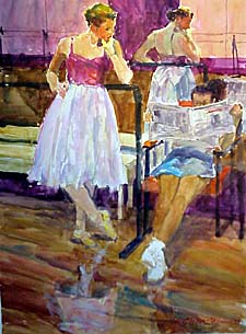 watercolor of dancers
