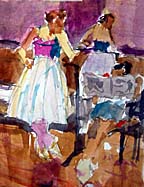 sketch of dancers